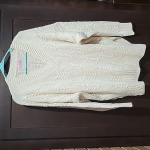Pink Lily cream sweater medium